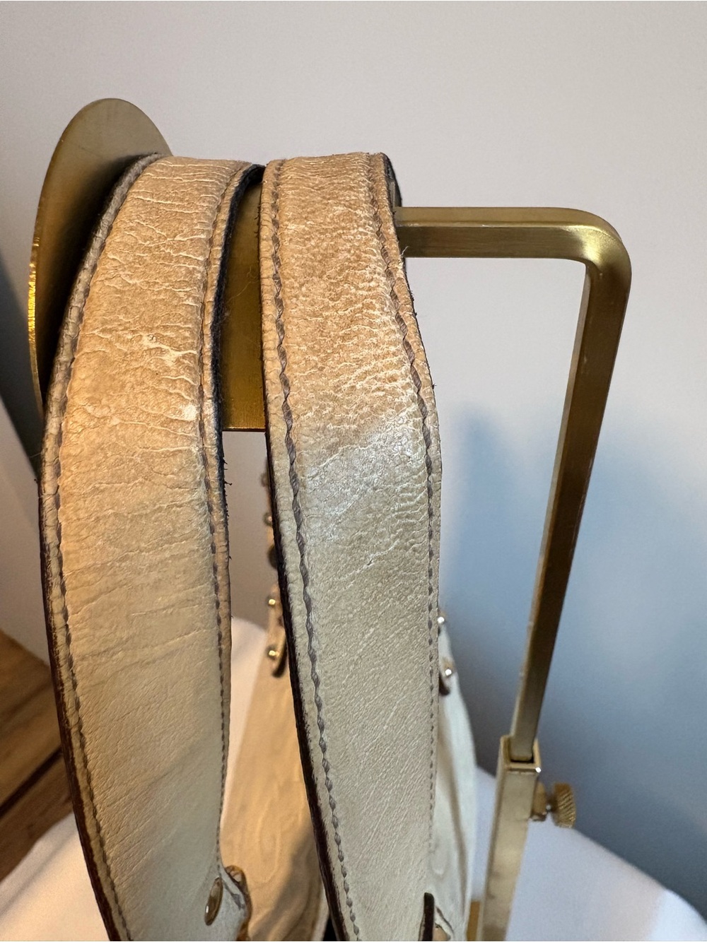 Gucci White Horsebit Embossed Leather Tote - as is condition - Picture 15 of 15